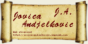 Jovica Anđelković vizit kartica